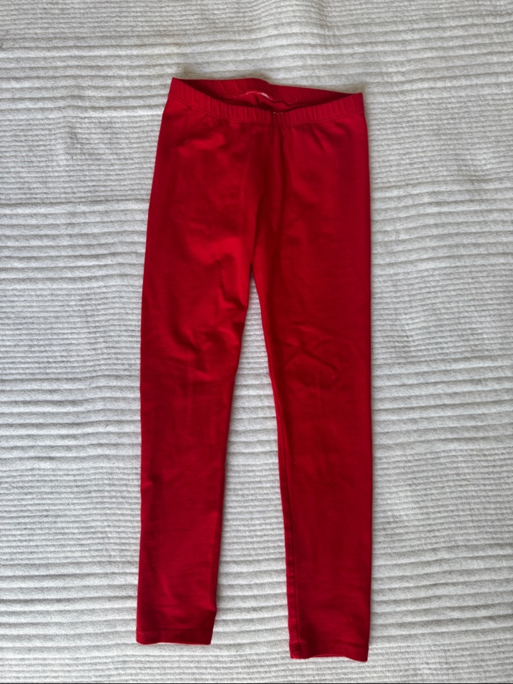Kids Red Stretch Cotton Leggings (5)